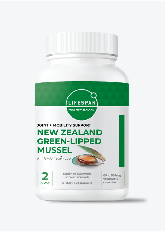 nz green-lipped mussel joint mobility support lifespan Nz natural supplement